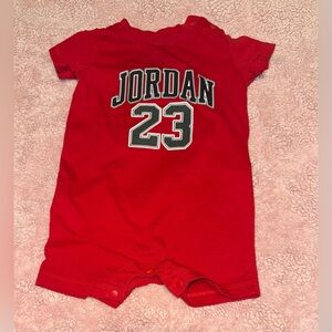 Jordan Red Infant Romper